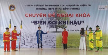 Học sinh Trường THPT Phan Đình Phùng với chủ đề "Biến đổi khí hậu"