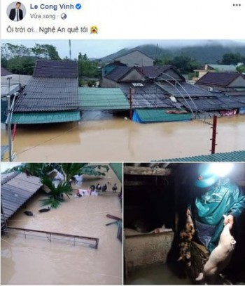 Công Vinh nhói lòng vì quê nhà Nghệ An ngập lụt và khẳng định 'chắc chắn sẽ về'