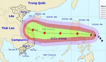 Bão Vamco di chuyển nhanh, đi vào Biển Đông với sức gió giật cấp 14