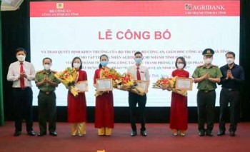 Agribank Hà Tĩnh được Bộ Công an khen thưởng vì có nhiều thành tích xuất sắc