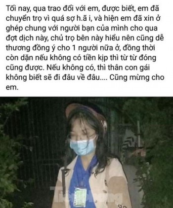 Thực hư tin nữ tình nguyện viên ở Bình Dương bị chủ trọ đuổi trong đêm