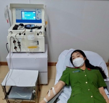 Nữ cán bộ Công an Hà Tĩnh hiến máu cứu bệnh nhân qua cơn nguy kịch