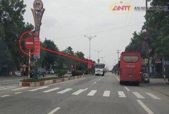 Hà Tĩnh: Xử phạt tài xế xe tải đi ngược chiều đoạn qua thị xã Hồng Lĩnh