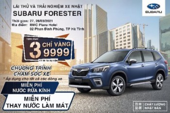 Lái thử và trải nghiệm top xe an toàn số 1 Subaru tại Hà Tĩnh