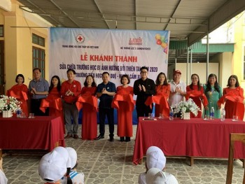 Khánh thành công trình sửa chữa trường học bị ảnh hưởng bởi mưa lũ tại Nghệ An và Hà Tĩnh