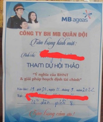 Nhóm người lén lút 'mời' người dân Hà Tĩnh dự hội thảo BH MB Quân đội trong đêm