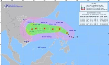 Tin mới nhất cơn bão Trà Mi ngày 23/10/2024: Cường độ tiếp tục mạnh lên, vùng tâm bão sóng biển cao 6-8m