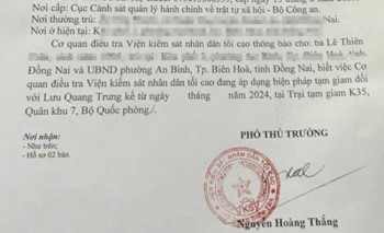 Vụ tử vong ở Công an huyện Long Thành: Bắt tạm giam cựu Trung uý Lưu Quang Trung