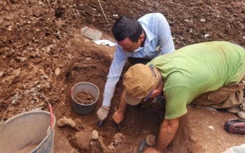 Phát hiện 9 bộ di cốt người cổ được táng theo tư thế bó gối ở Nghệ An
