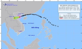Bão Wipha suy yếu thành áp thấp nhiệt đới trong 24h tới
