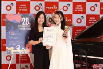 Nữ sinh quê Hà Tĩnh giành giải đặc biệt cuộc thi âm nhạc quốc tế tại Nhật Bản