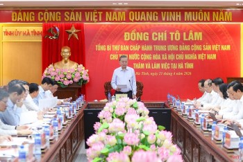Tổng Bí thư, Chủ tịch nước Tô Lâm làm việc với Ban Thường vụ Tỉnh ủy Hà Tĩnh