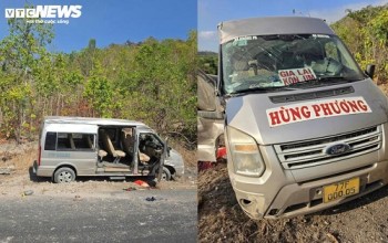 Xe 16 chỗ lao xuống đèo ở Gia Lai, 3 người thương vong