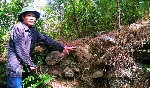 Phát hiện đoạn tường thành cổ nhà Lê ở Hà Tĩnh