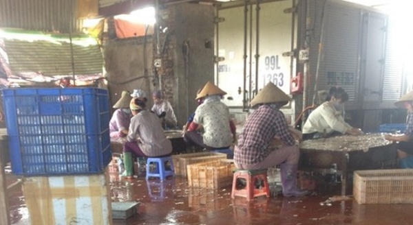 Nôn thốc trong lò luyện nội tạng lợn ở Bắc Ninh