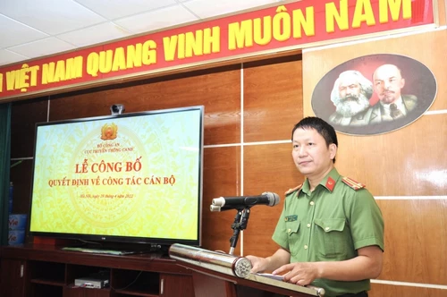 Trung tá Phan Đăng Trường giữ chức Phó tổng biên tập Báo Công an nhân dân